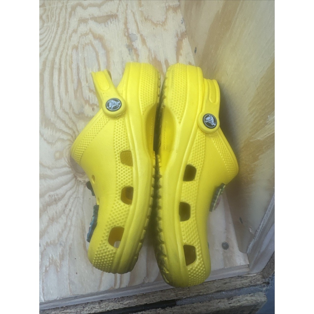 Crocs Yellow Clogs Women's 5 SpongeBob Jibbitz‎ Pins Slip-On Comfort Shoes - Picture 6 of 11